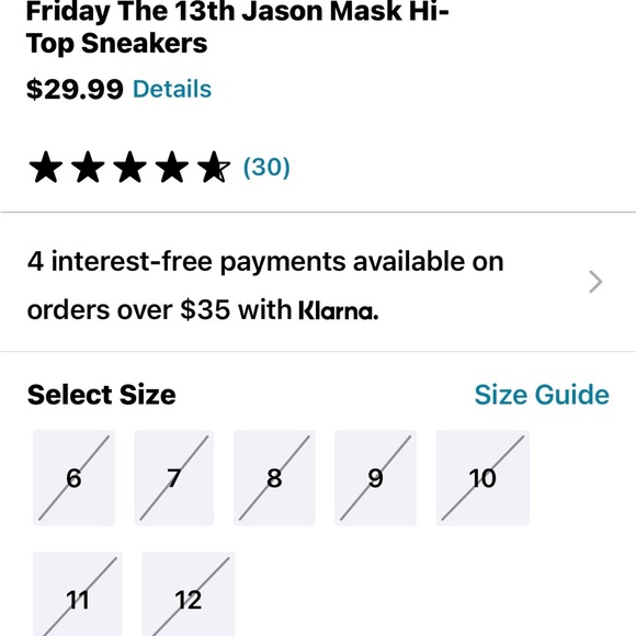 Friday The 13th Jason Mask Hi-Top Sneakers-Brand NEW with Tags! Rare! - Picture 6 of 6